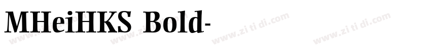 MHeiHKS Bold字体转换